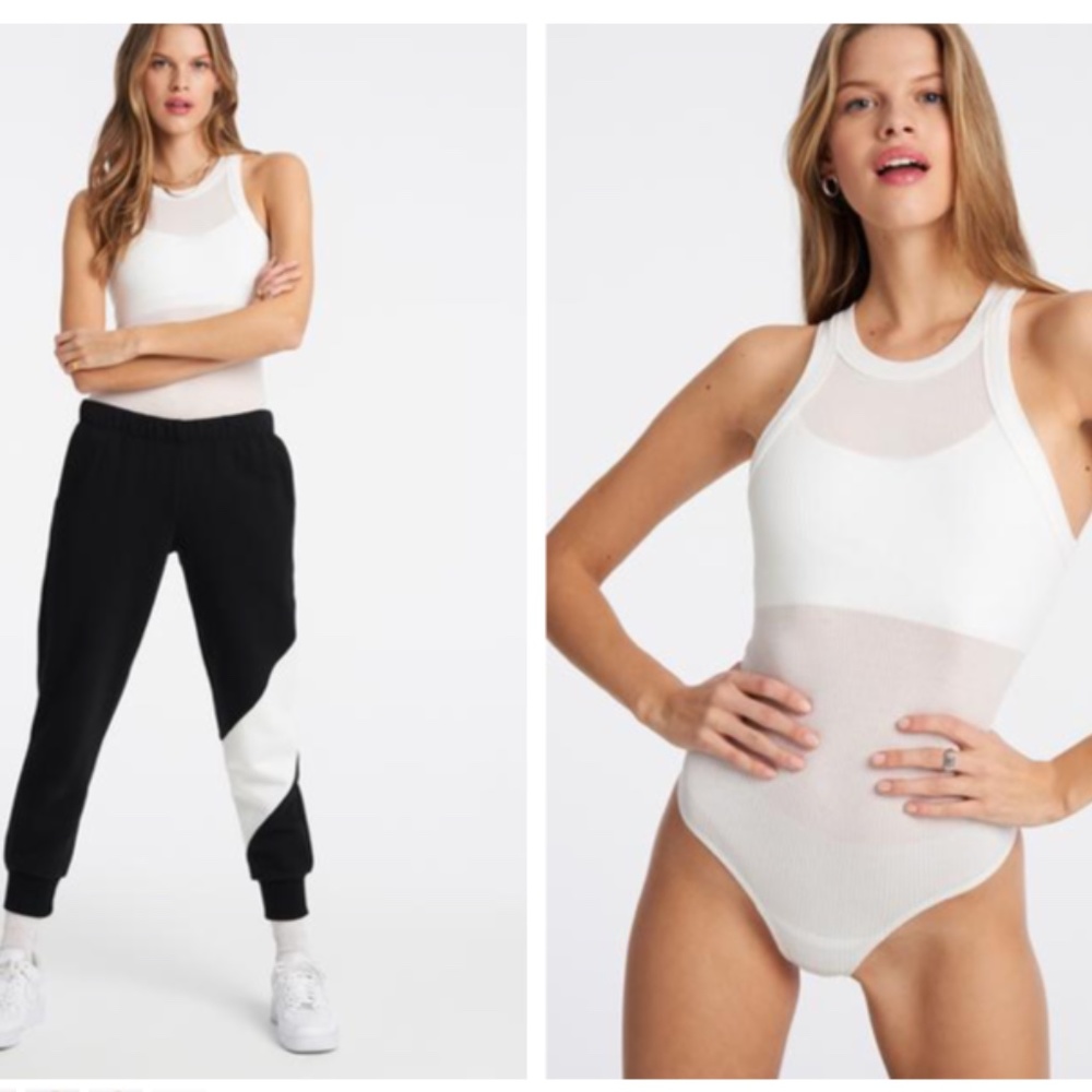 NWT L White Bandier WESLEY Rivington Bodysuit Tank